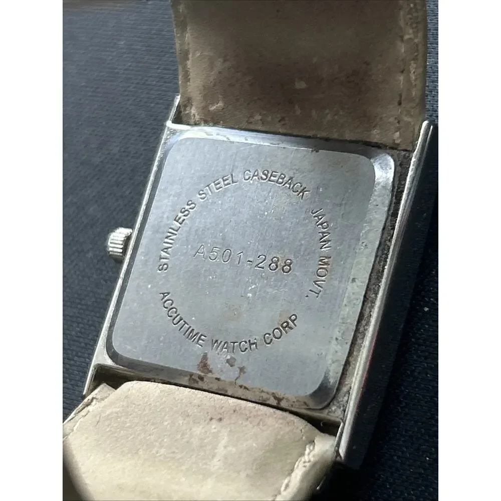 Ashley Stewart Silver Tone Case Gold Tone Dial And Band Women’s Cuff Watch